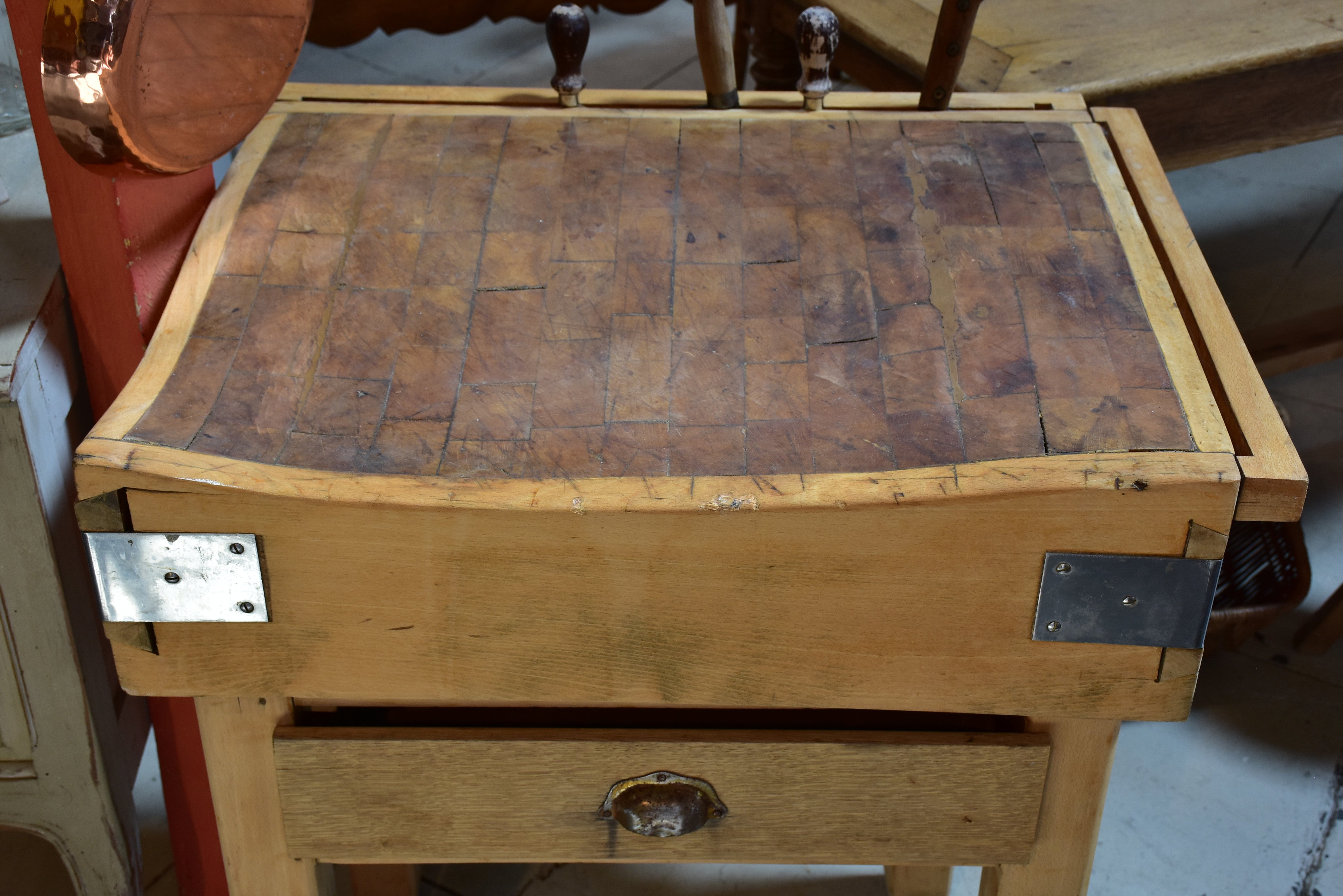 Early 20th century French butcher’s block