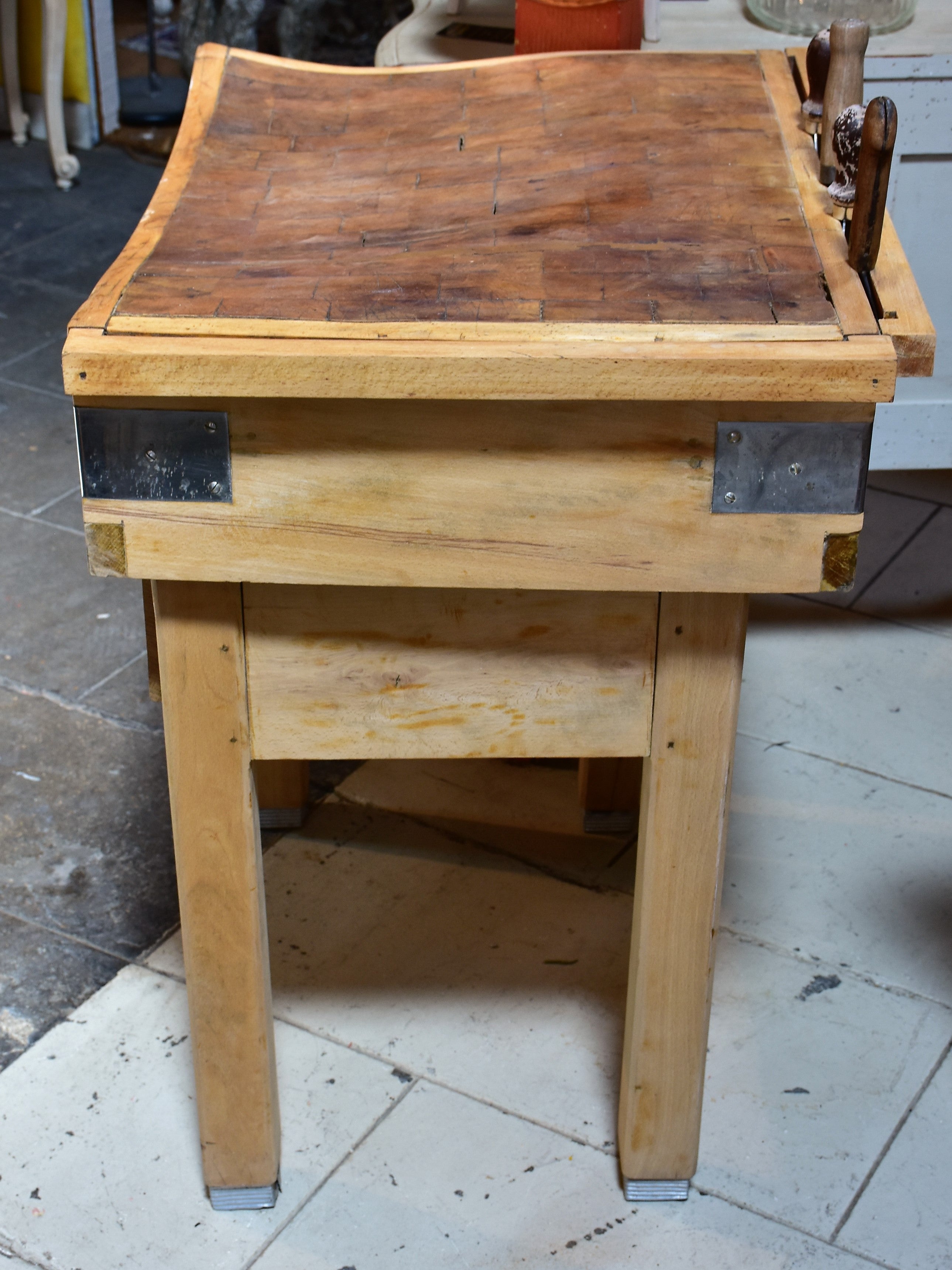 Early 20th century French butcher’s block