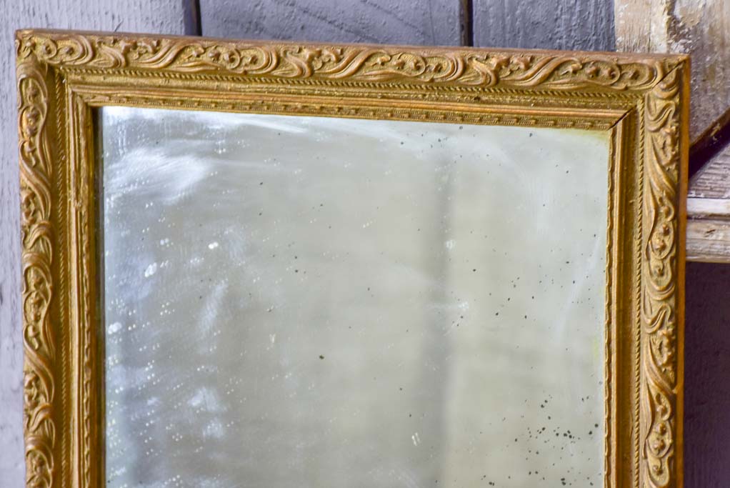 Small 19th Century French mirror with gilded frame 11½" x 15¼"