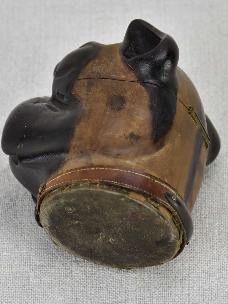 Rare late 19th century French inkwell - bulldog