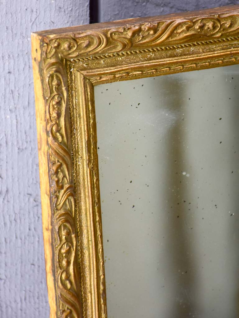 Small 19th Century French mirror with gilded frame 11½" x 15¼"