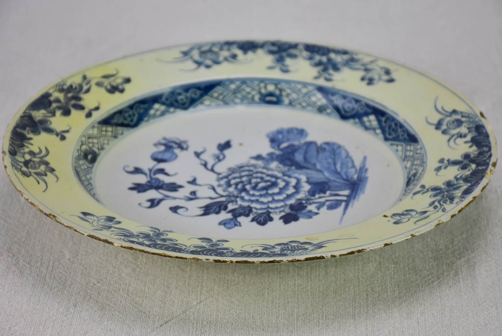 18th Century English Delft plate