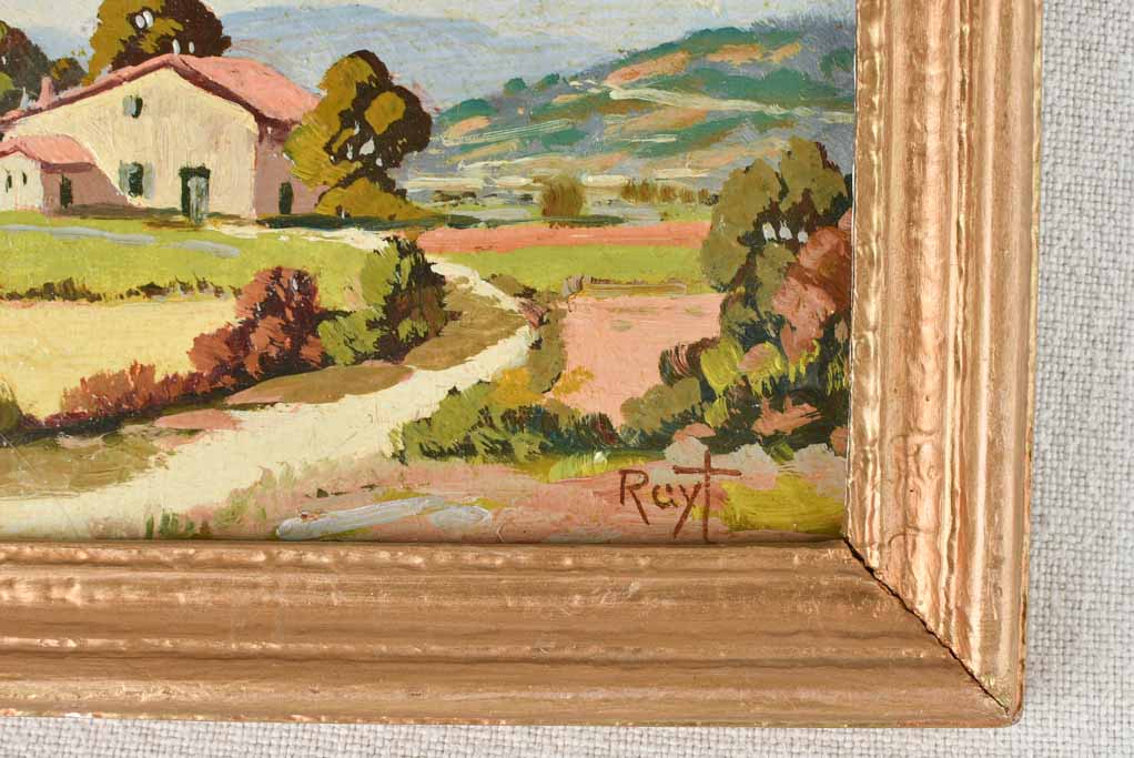 2 miniature landscapes - Provence countryside 5" x 7"