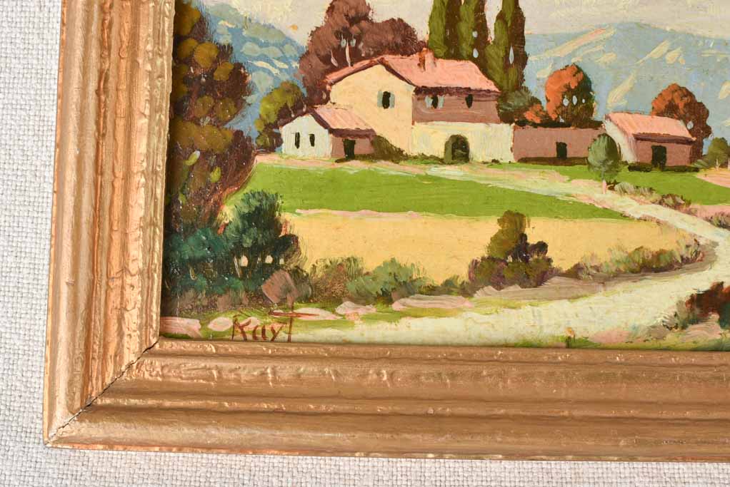 2 miniature landscapes - Provence countryside 5" x 7"