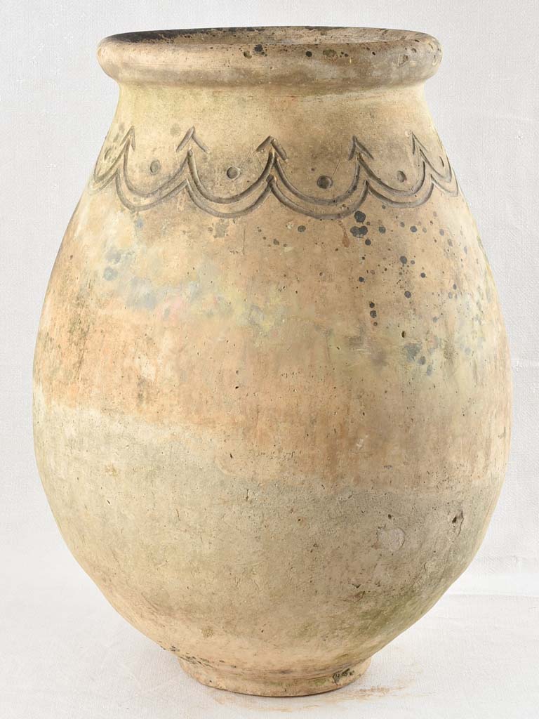 Exceptional signed Biot jar with pattern 28"