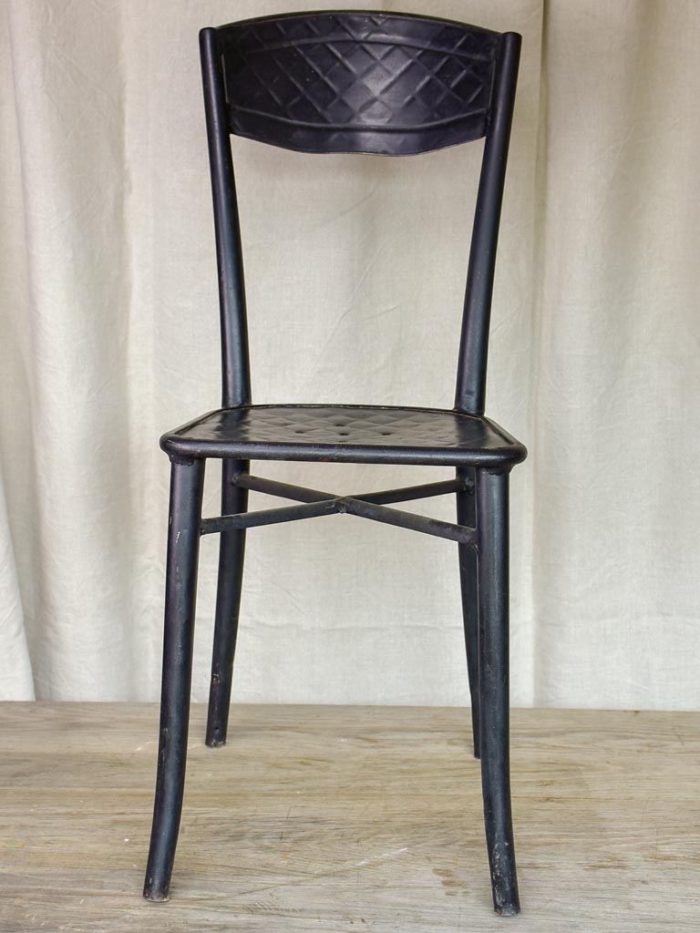 Four black French garden chairs - bistro style