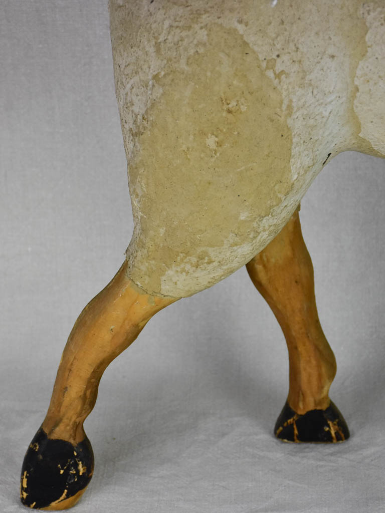 Large rustic antique French toy horse 28"