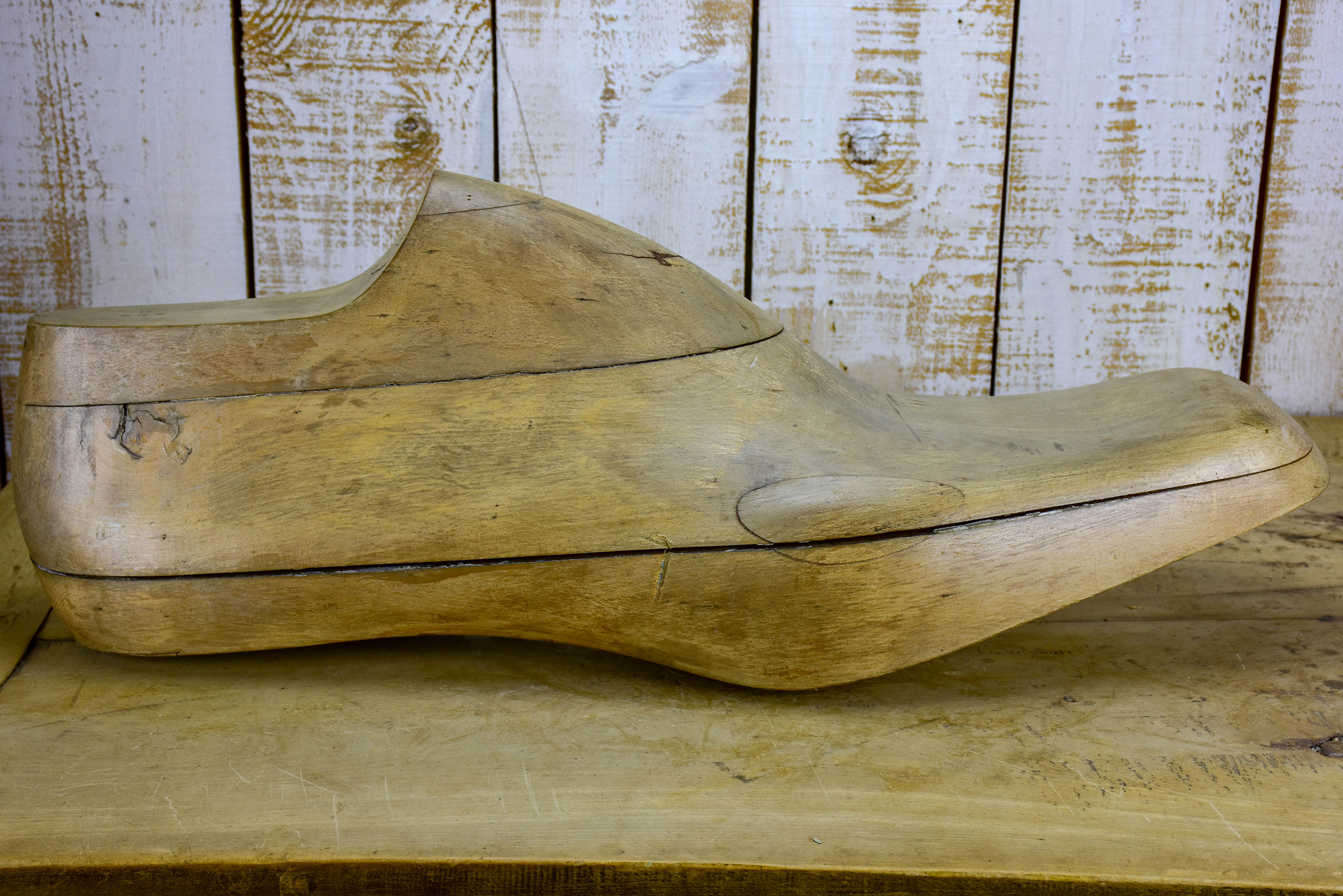 Large antique French shoe stay from a boutique