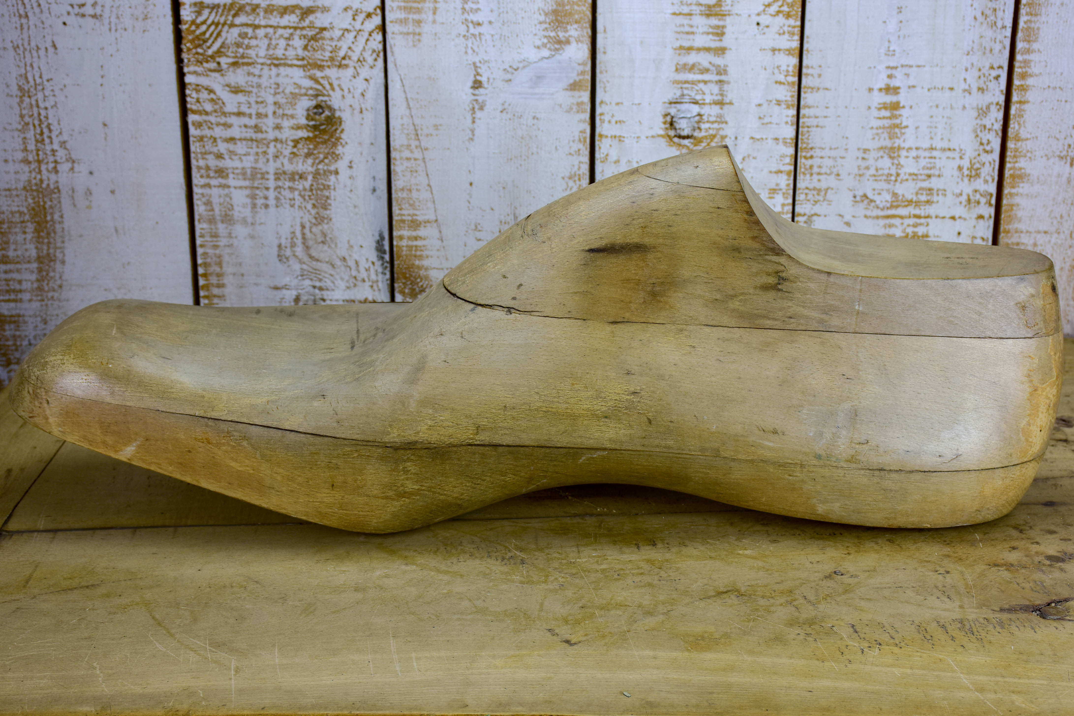 Large antique French shoe stay from a boutique