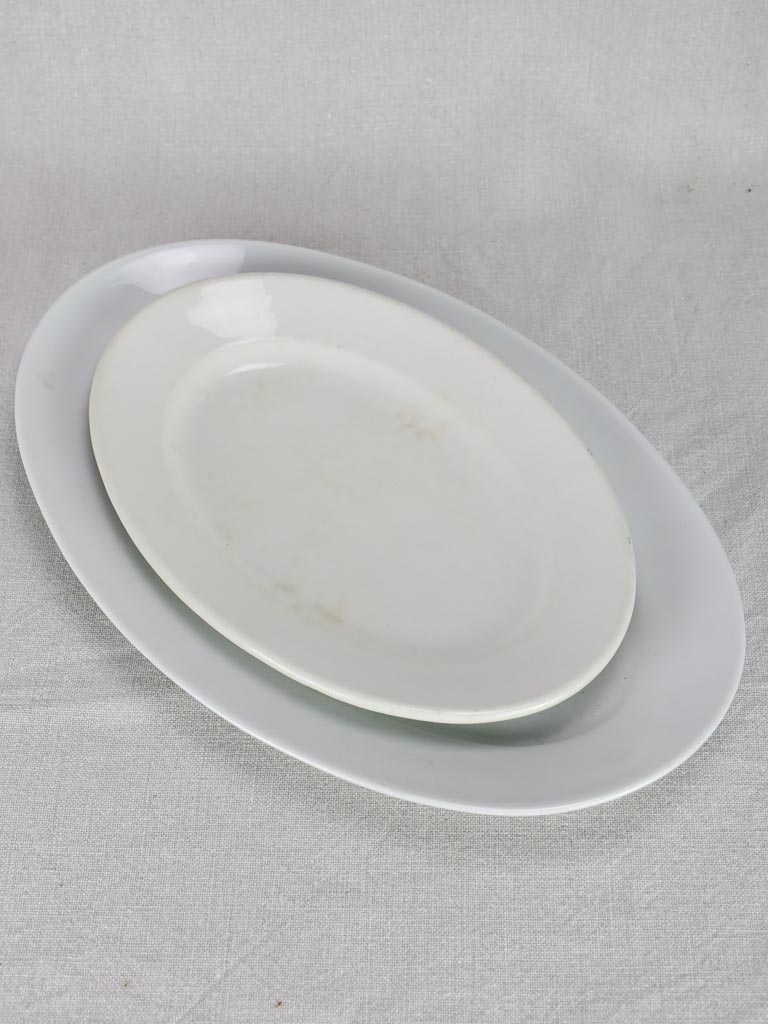 Two early 20th Century Limoges serving platters - oval