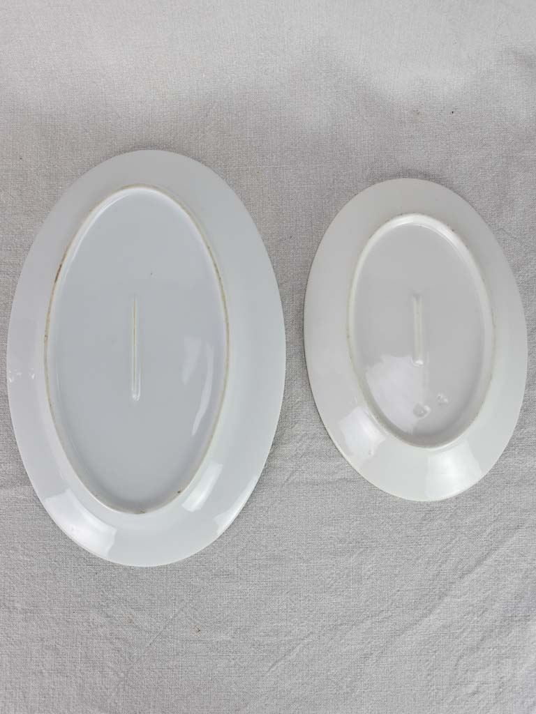 Two early 20th Century Limoges serving platters - oval