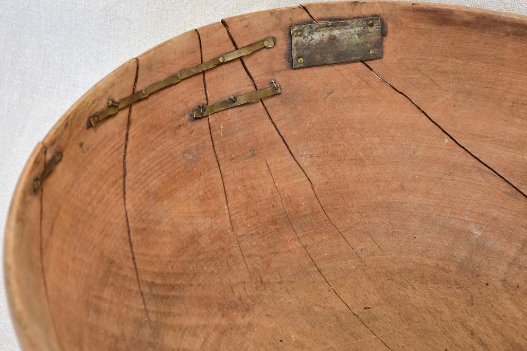 Antique French wooden bowl from the alps  late nineteenth / early twentieth 12¼"