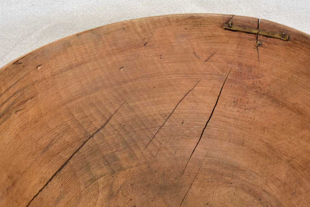 Antique French wooden bowl from the alps  late nineteenth / early twentieth 12¼"