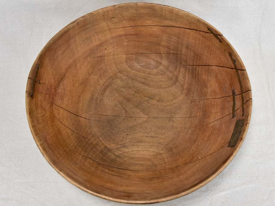 Antique French wooden bowl from the alps  late nineteenth / early twentieth 12¼"