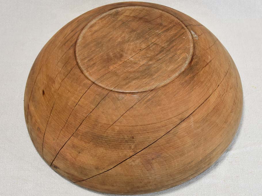 Antique French wooden bowl from the alps  late nineteenth / early twentieth 12¼"