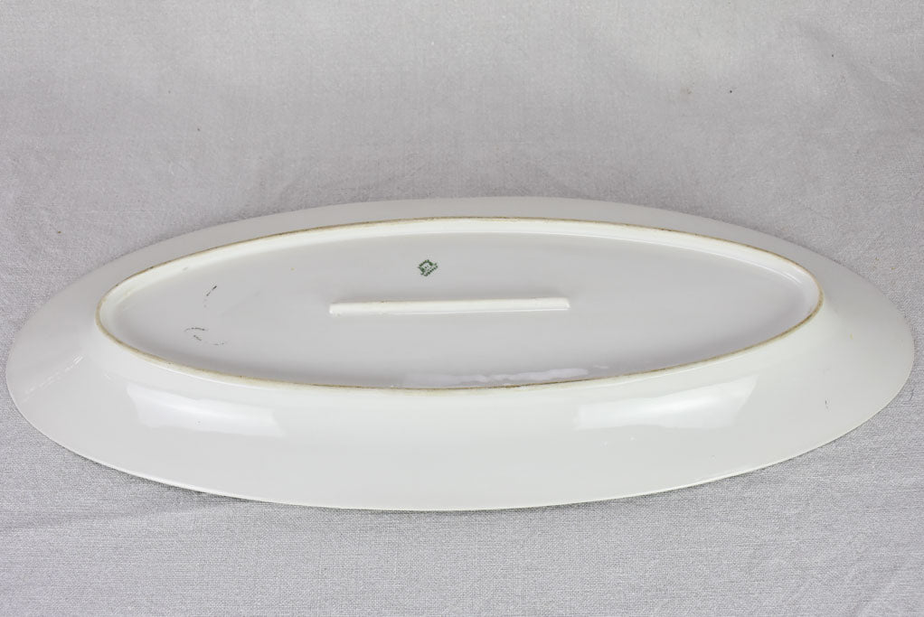 Large antique Limoges fish platter - oval