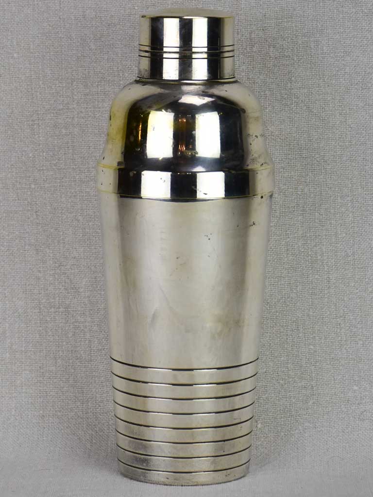 Early 20th century French cocktail shaker - silver plate