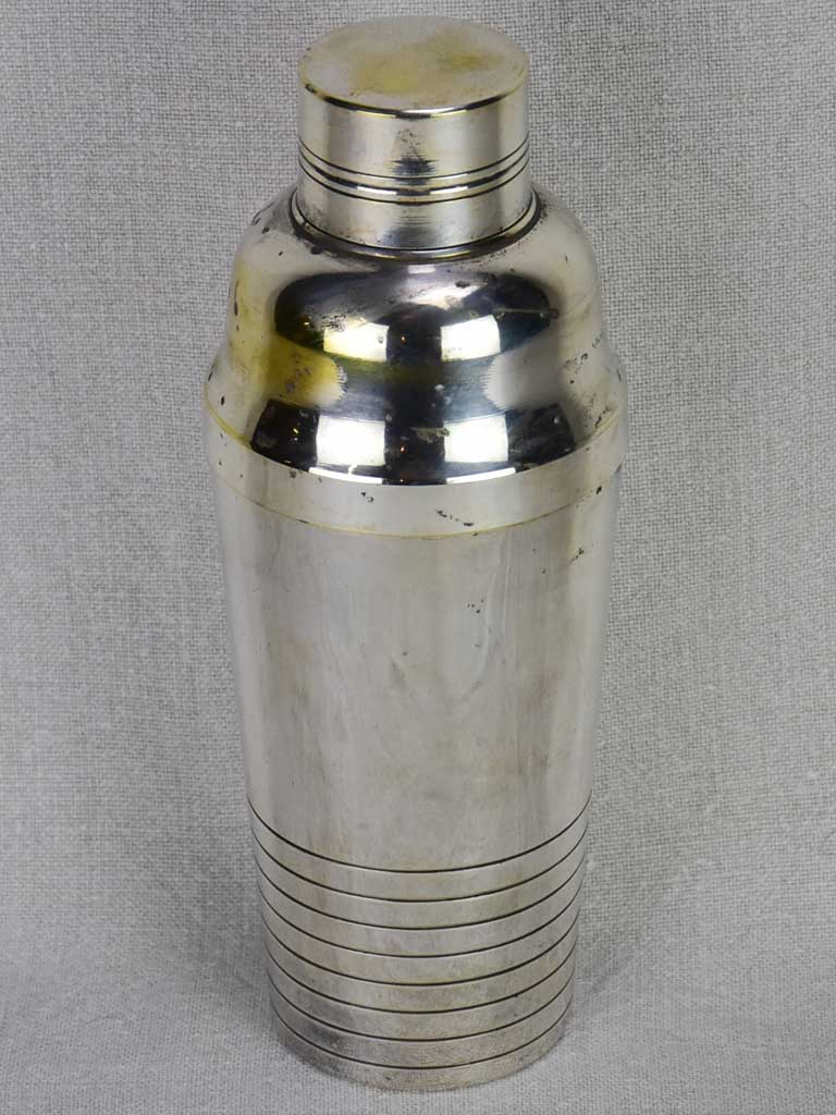 Early 20th century French cocktail shaker - silver plate