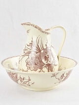 Nineteenth Century Earthenware Pitcher and Basin