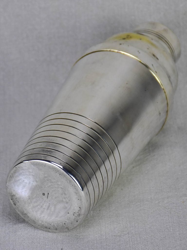 Early 20th century French cocktail shaker - silver plate