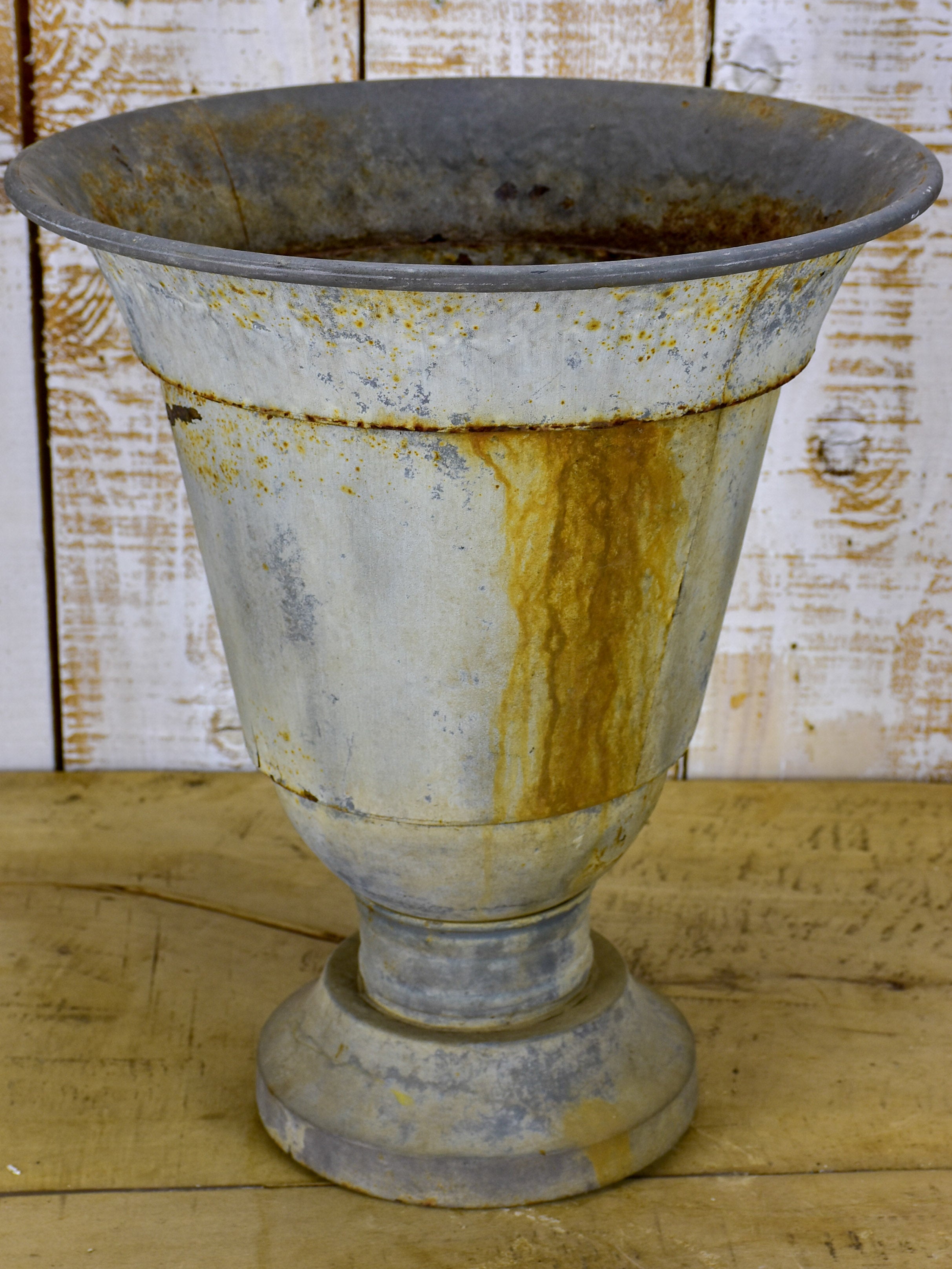 Pair of mid-century zinc garden planters