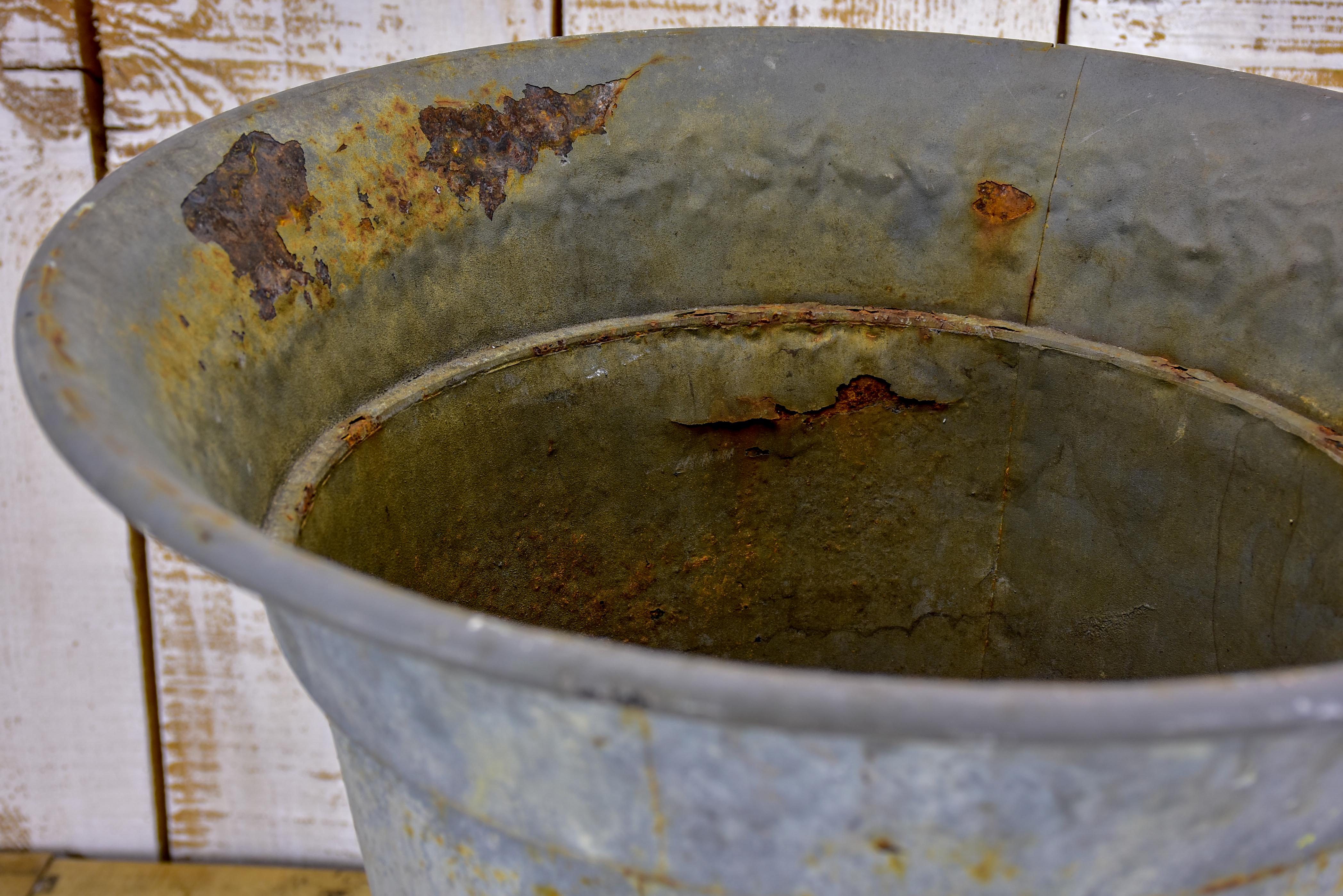 Pair of mid-century zinc garden planters