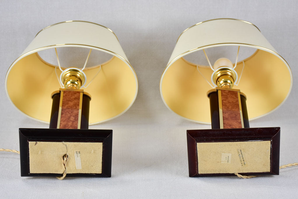 Age Consistent Vintage Burlwood Lamps