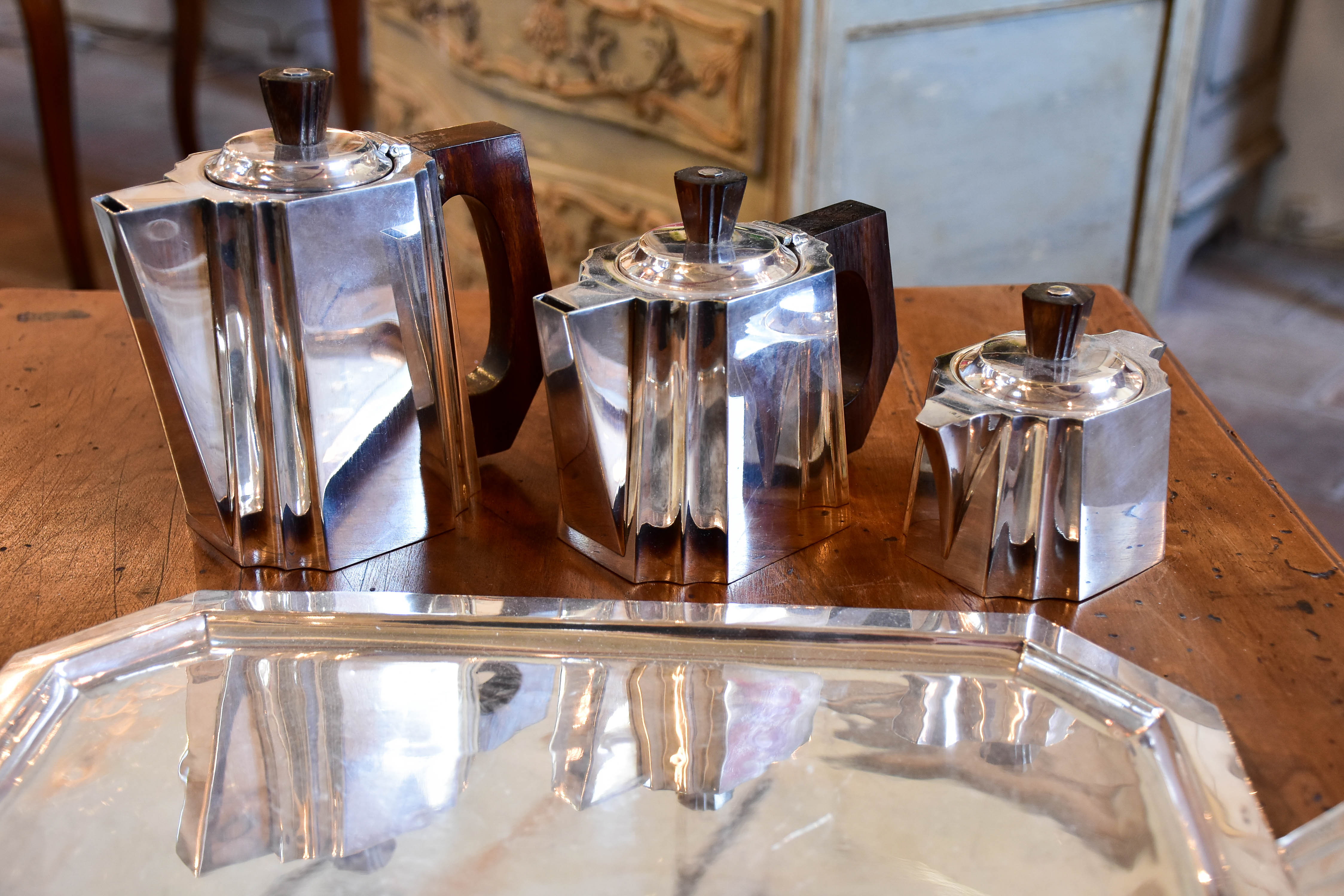 Silver plated Art Deco coffee service