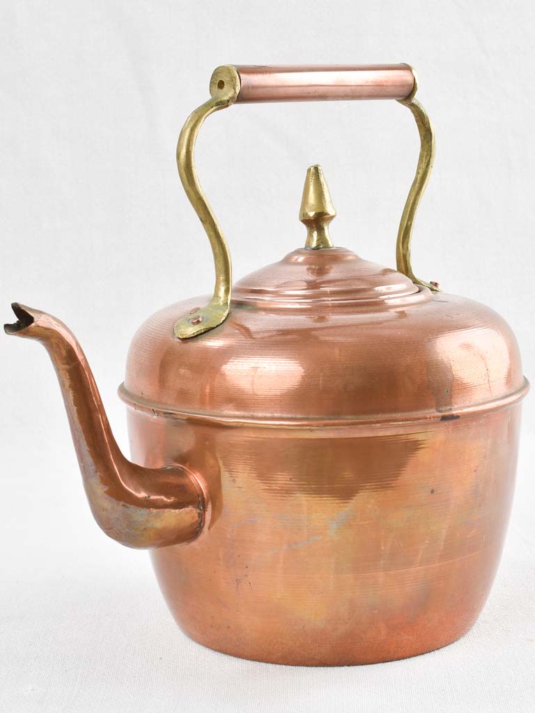 Antique French copper kettle 11¾"