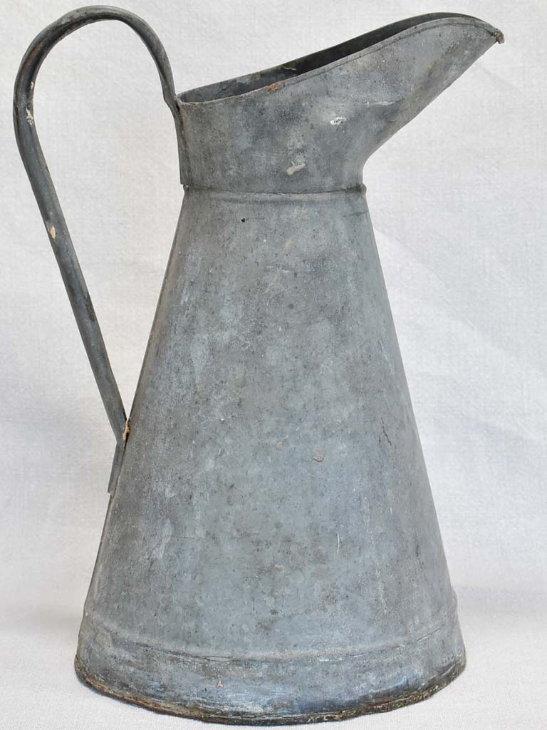 Early twentieth century French zinc pitcher