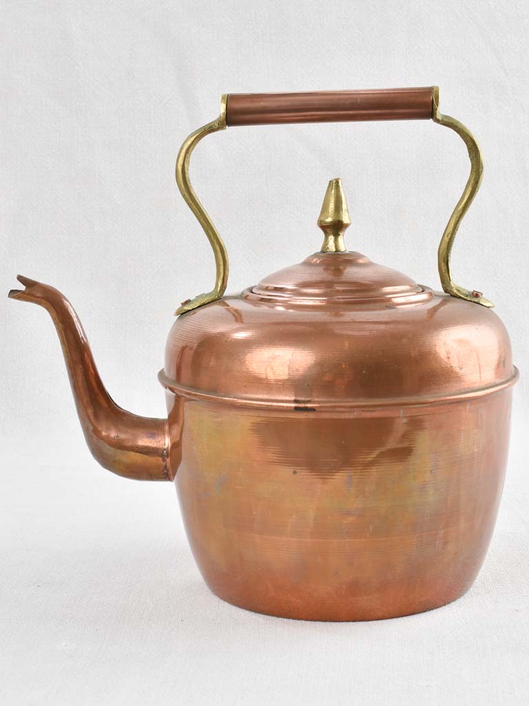 Antique French copper kettle 11¾"