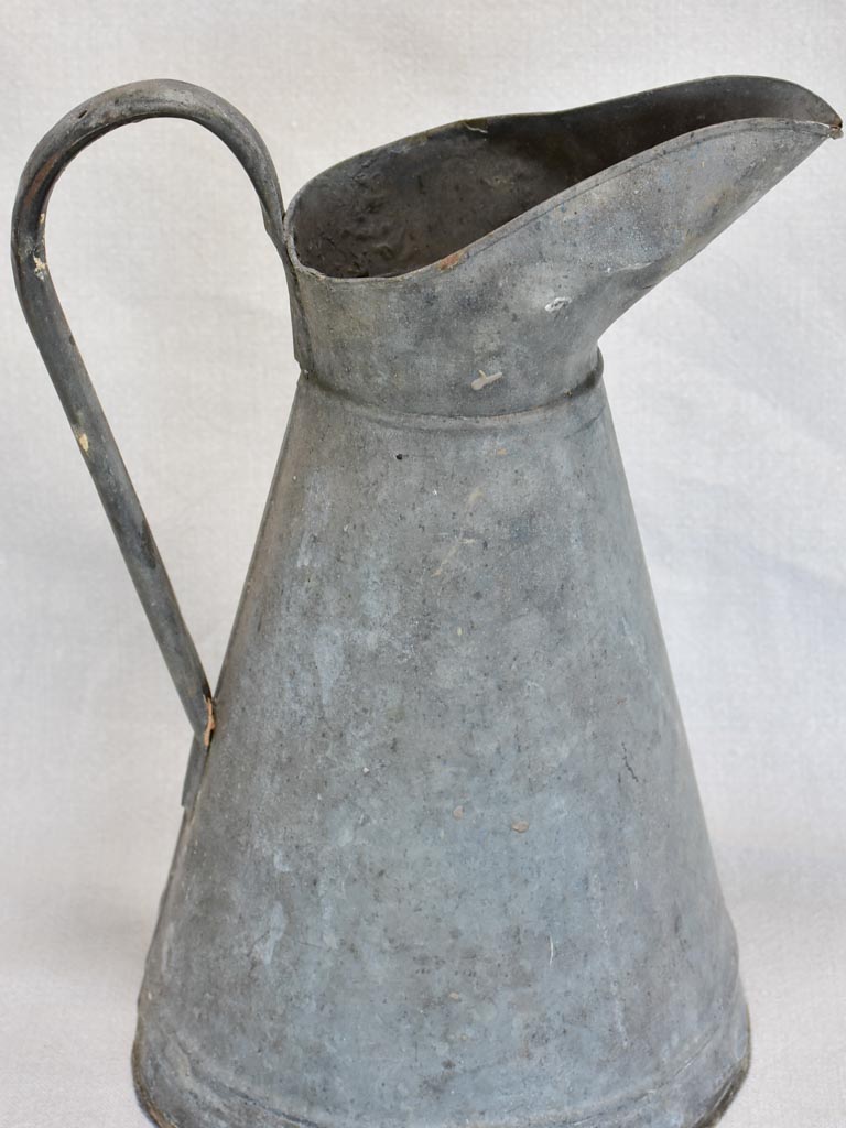 Early twentieth century French zinc pitcher