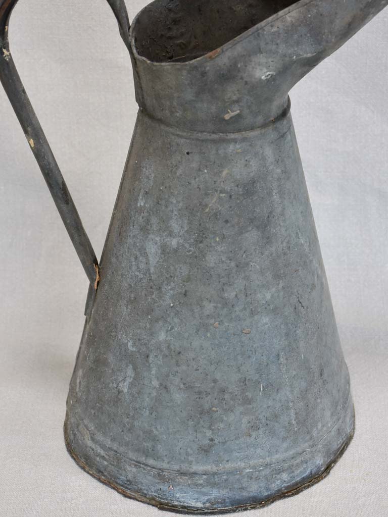 Early twentieth century French zinc pitcher