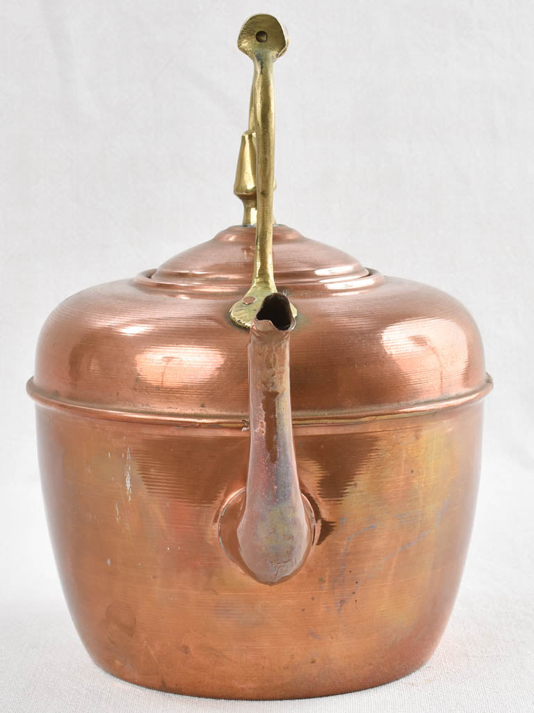 Antique French copper kettle 11¾"