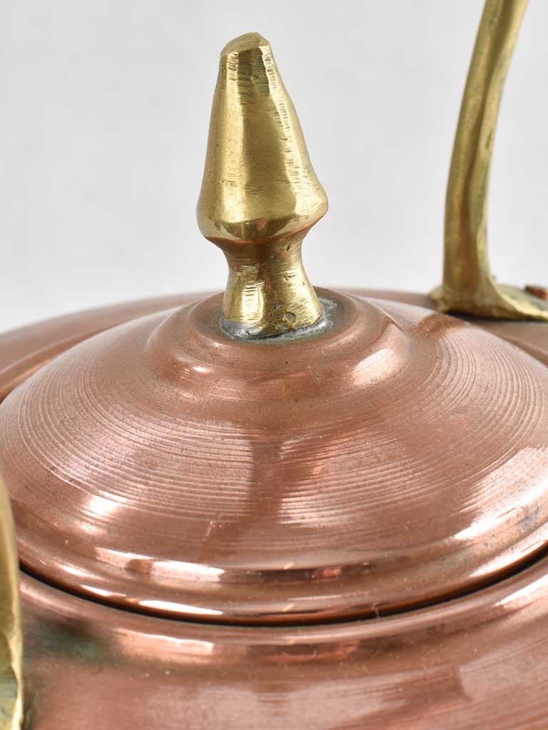 Antique French copper kettle 11¾"