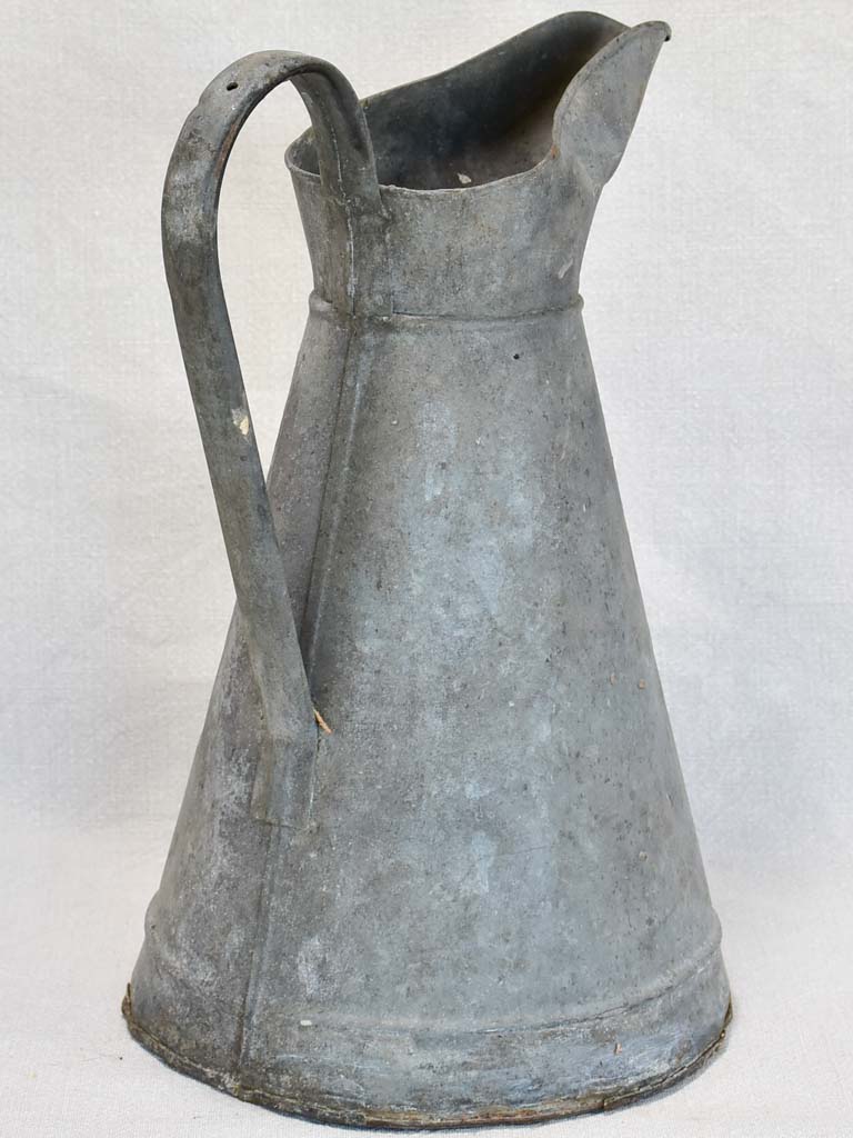 Early twentieth century French zinc pitcher