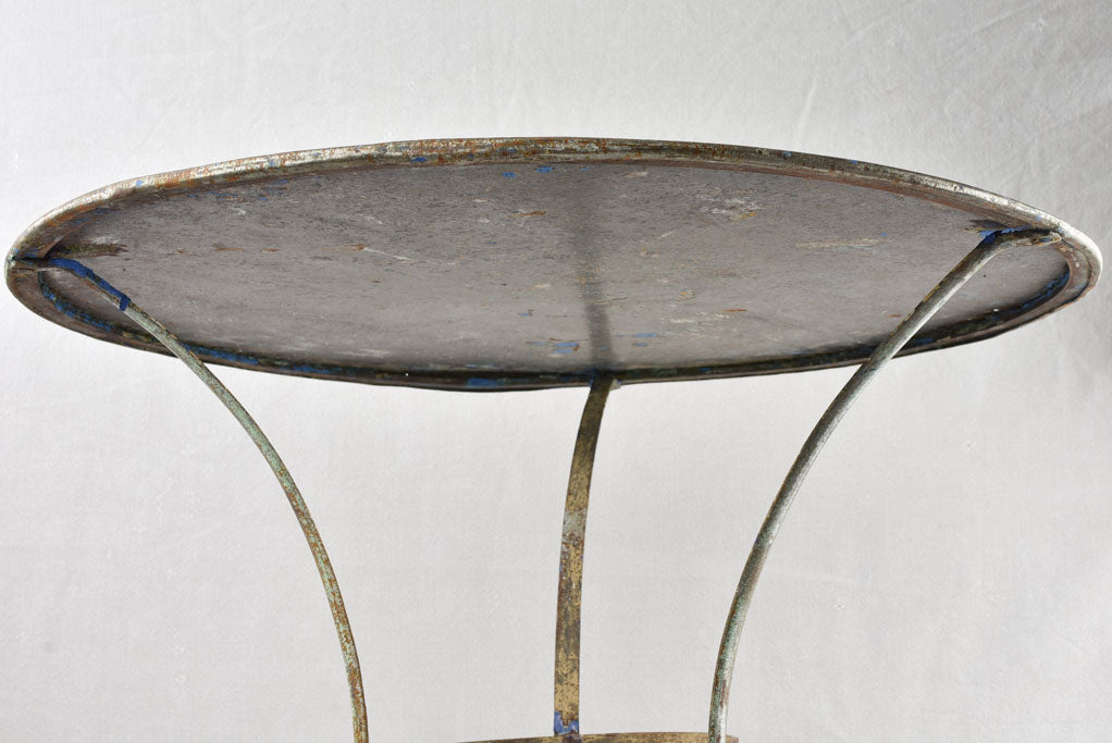 Antique French metal garden table - round