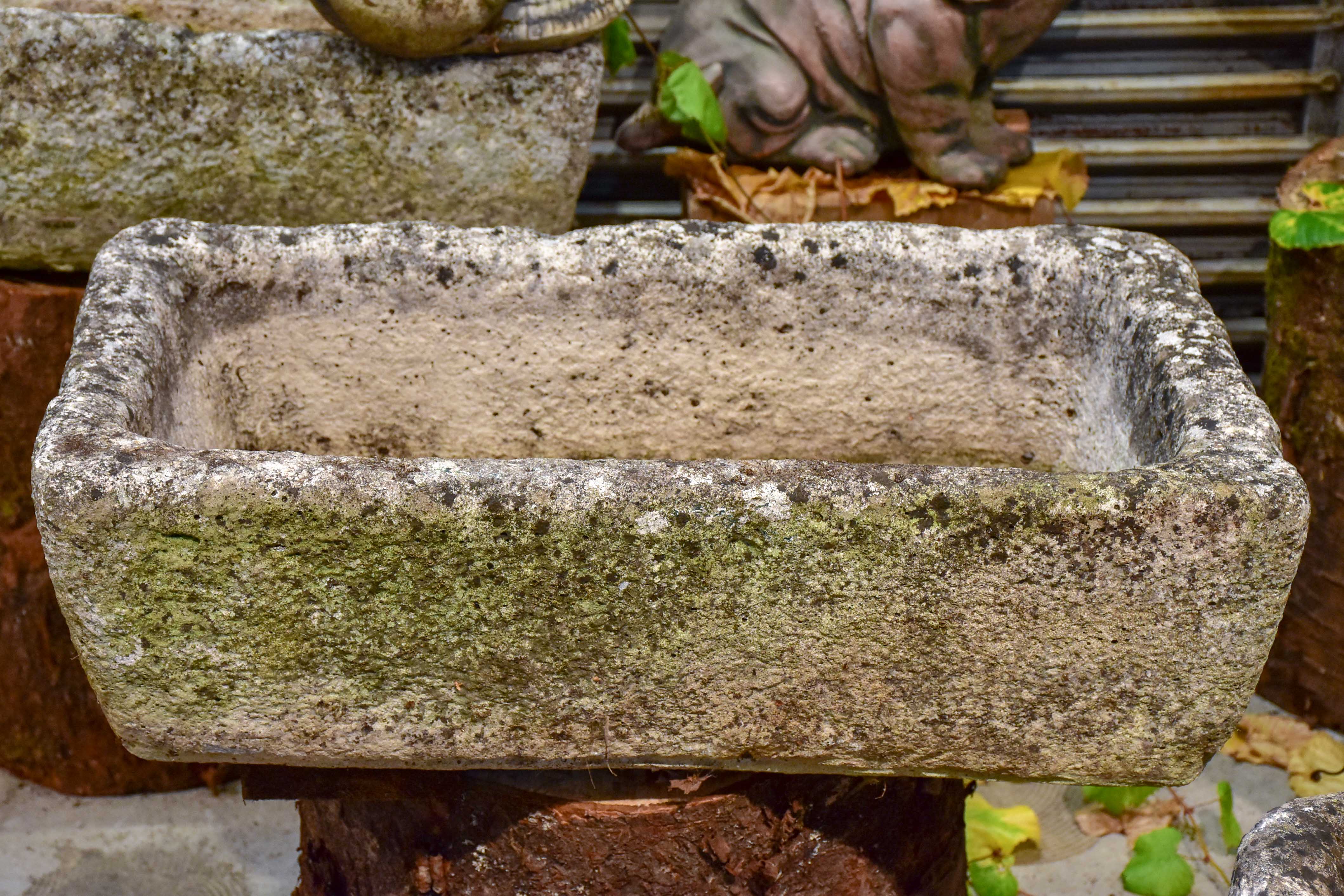 Pair of large French water troughs