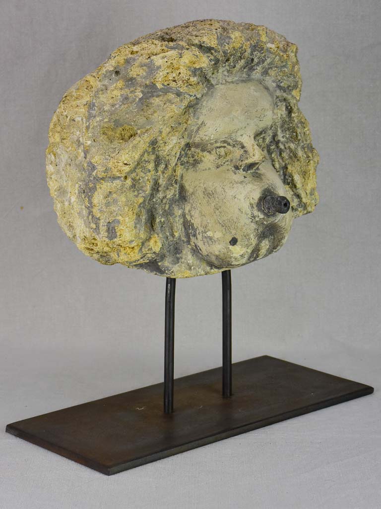 Salvaged 18th Century English stone fountain head