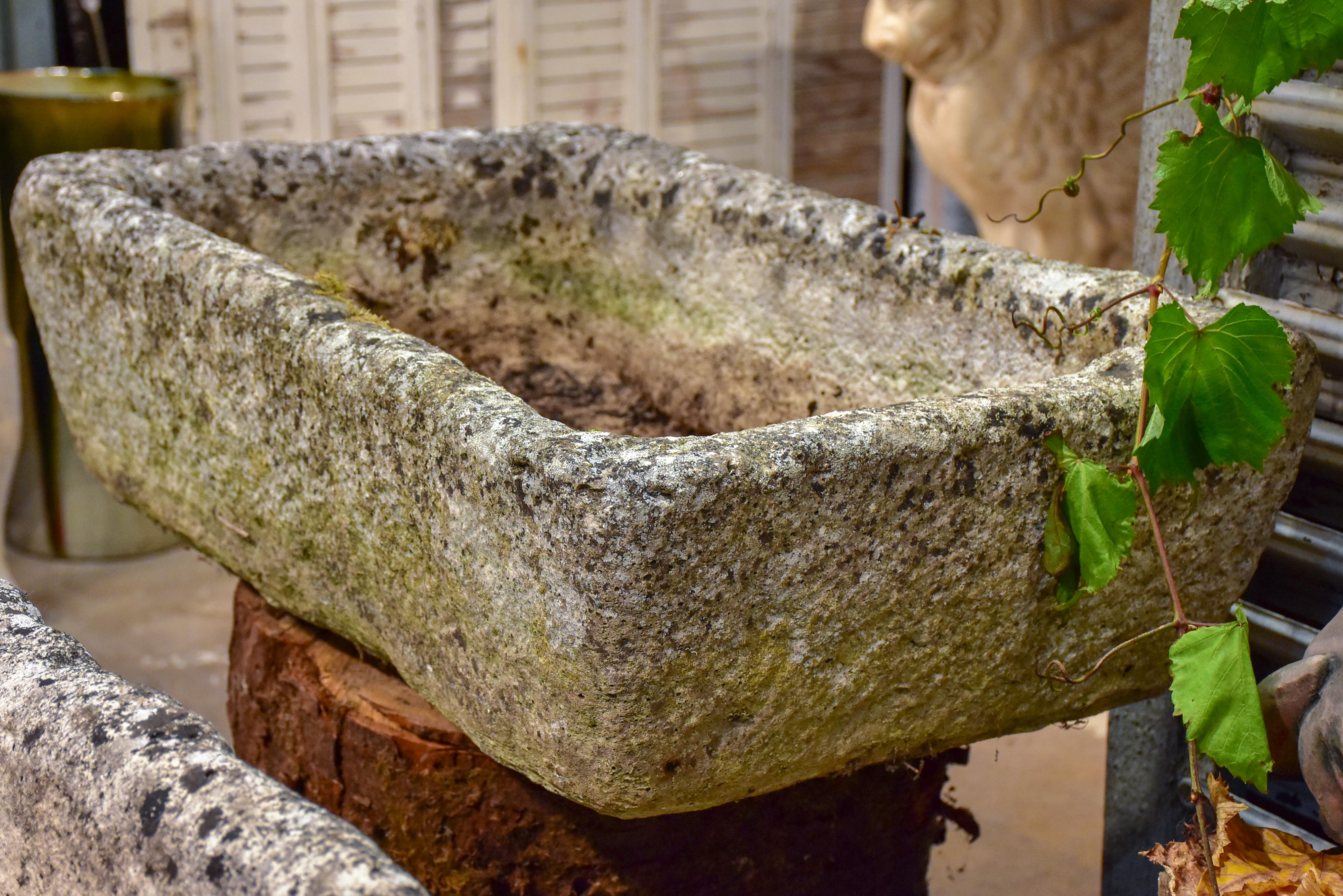 Pair of large French water troughs