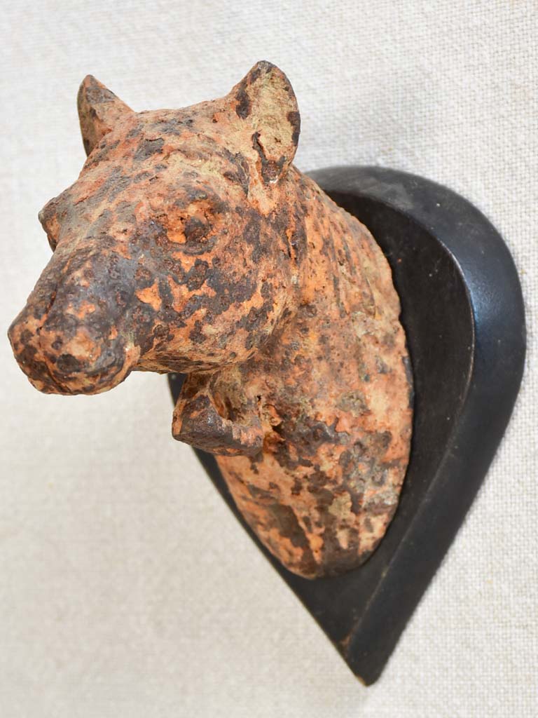 Small French cast iron horse head decoration