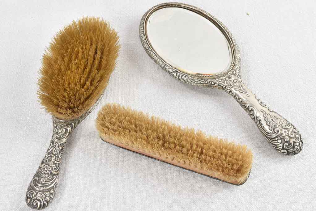 Elegant 19th Century Monogrammed Vanity Set