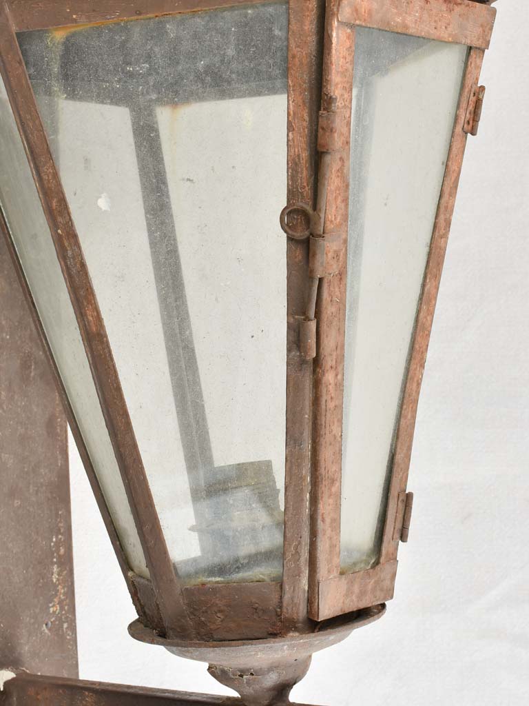 Pair of 19th century French wall lanterns 34¾"