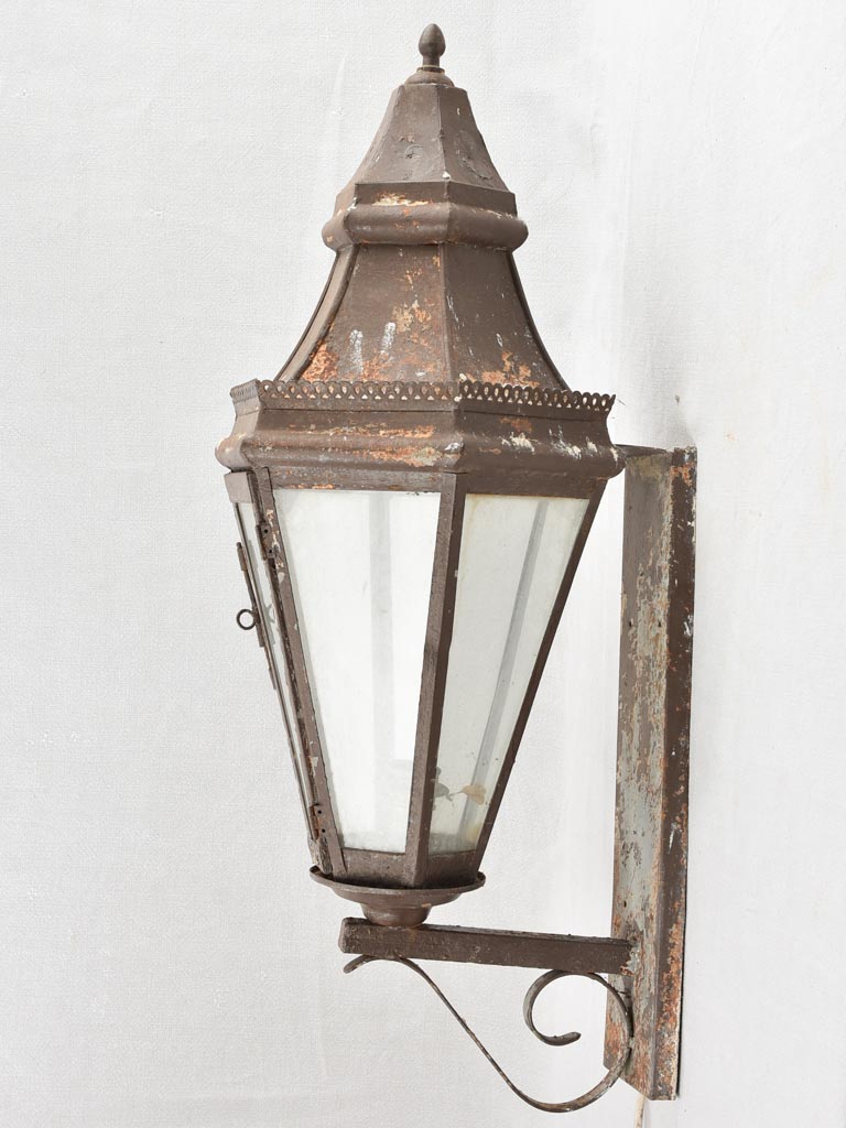 Pair of 19th century French wall lanterns 34¾"