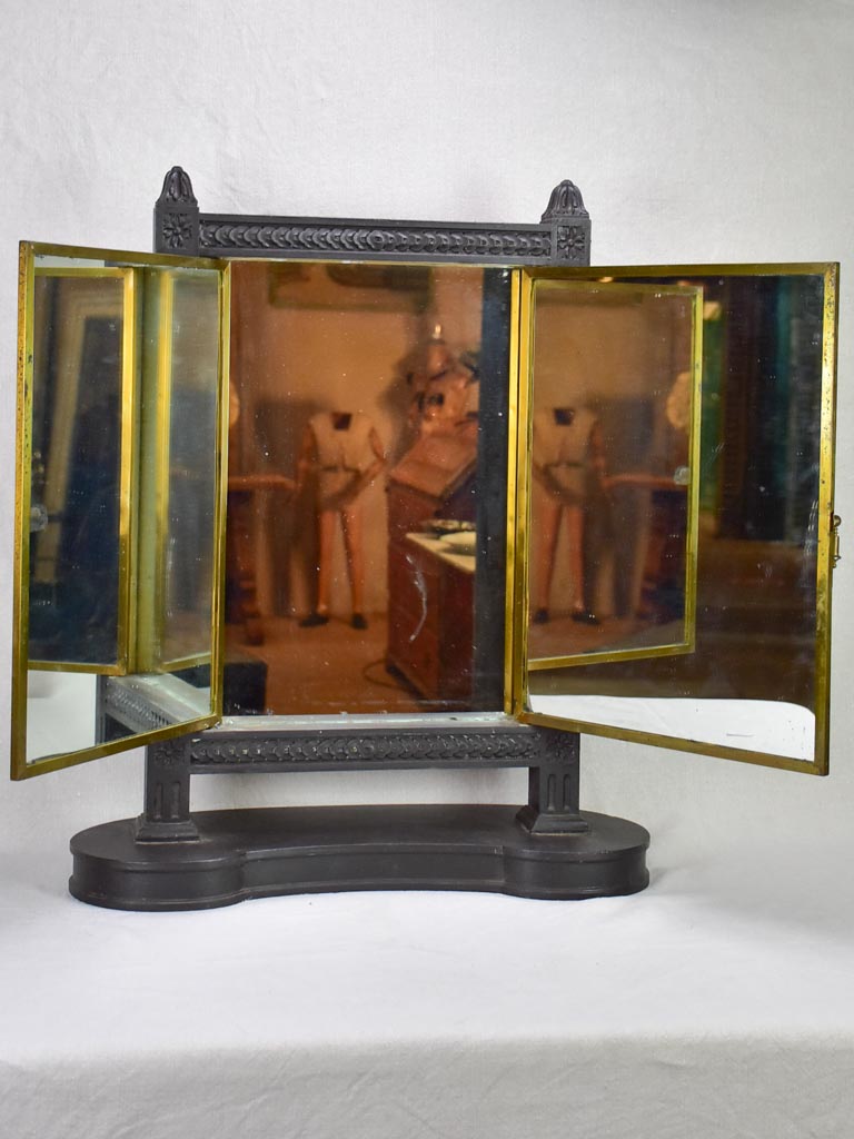 Triptych Brot vanity mirror from a boutique - late 19th Century