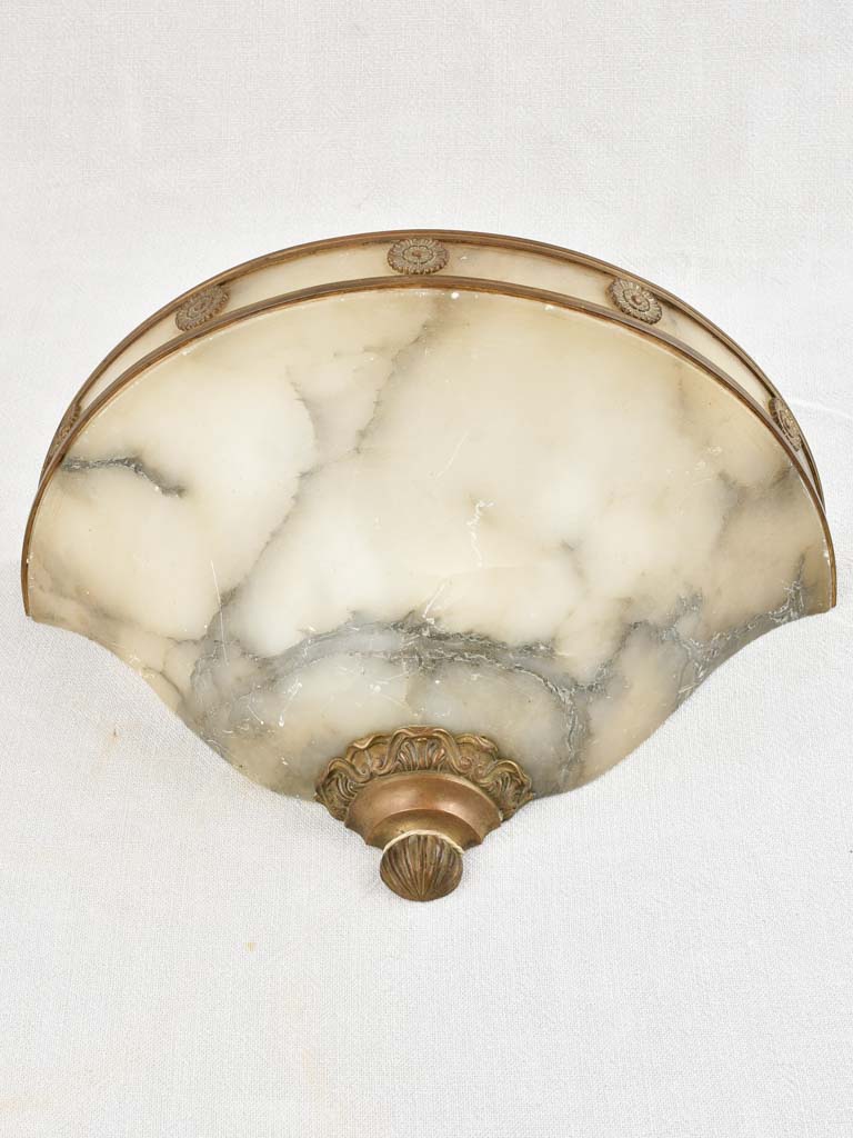 Alabaster wall sconce - 1940s - 8¾"