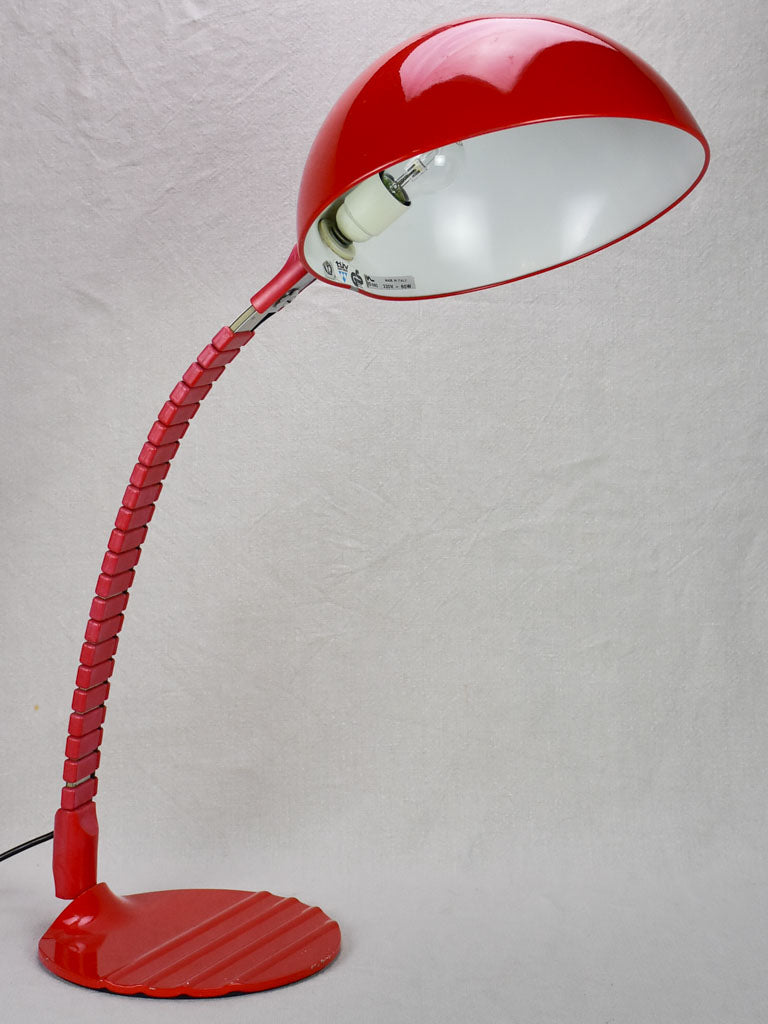 1960's Martinelli Luce vertebrae table lamp - red