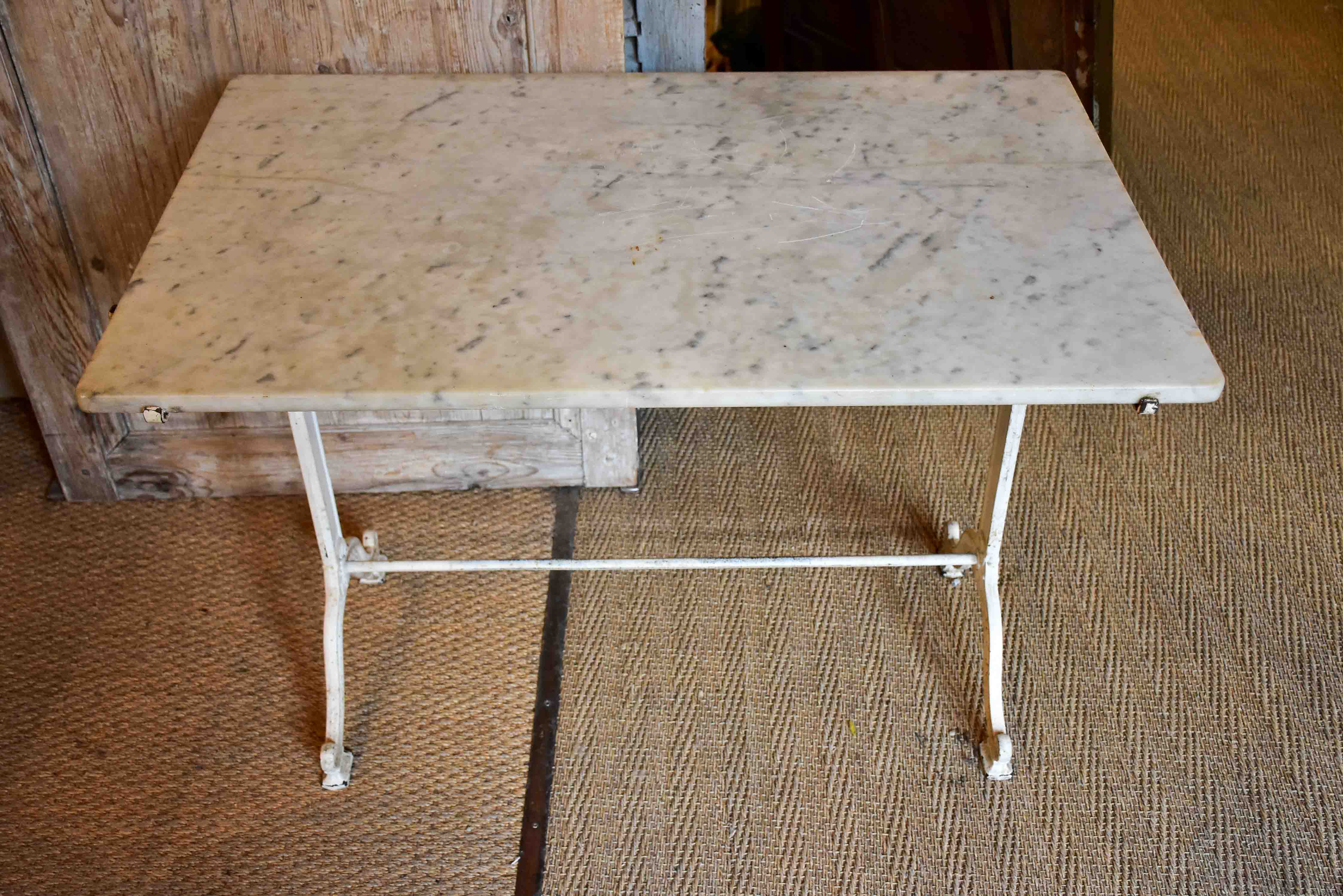 Antique French marble bistro table