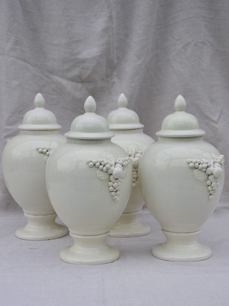 Four large early 20th Century Italian pharmacy jars