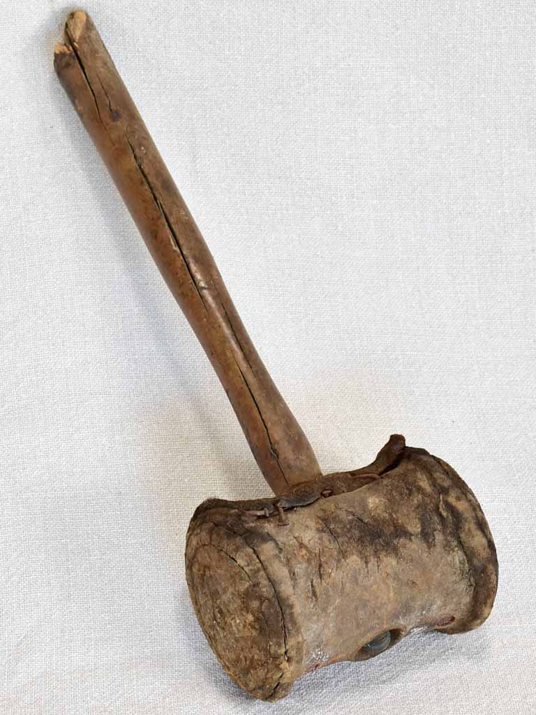 Rustic antique wooden hammer